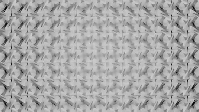 抽象视频黑白几何背景无缝循环。