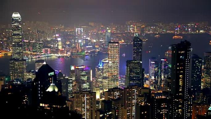 香港之夜和灯光秀