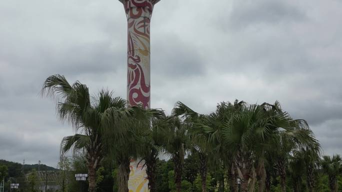 巨型水塔景观塔火车主题公园