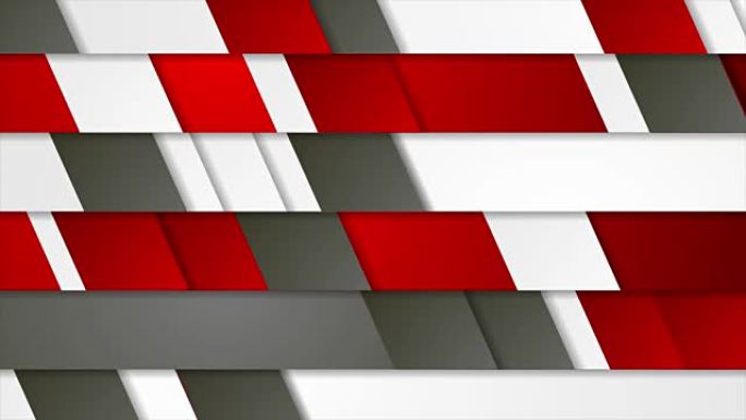 红色和灰色几何技术抽象视频动画