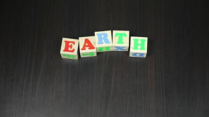 地球日，立方体的动画