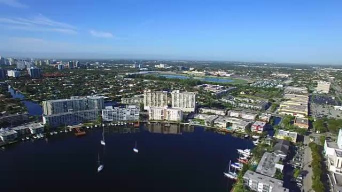 空中视频哈兰代尔海滩佛罗里达州