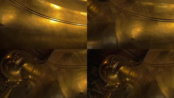 泰国曼谷的巨型金色卧佛雕像