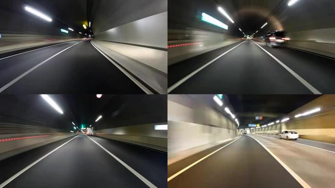 东京都高速公路新路线的4k POV延时变化。