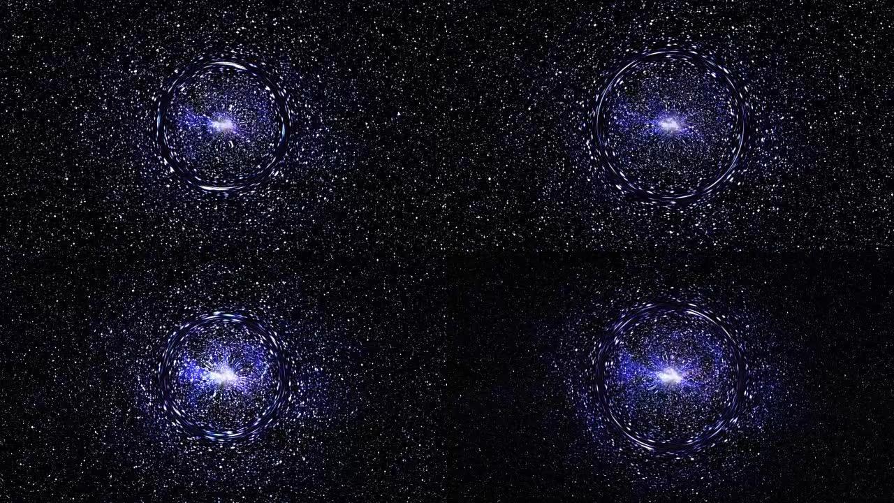 可循环: 太空黑洞/时空虫洞/恒星背景