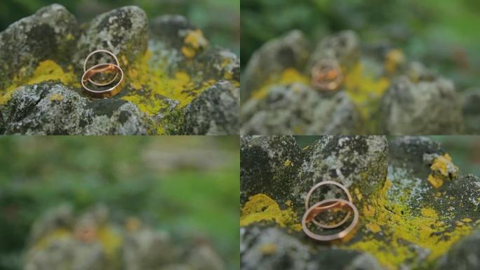 石头上的结婚戒指