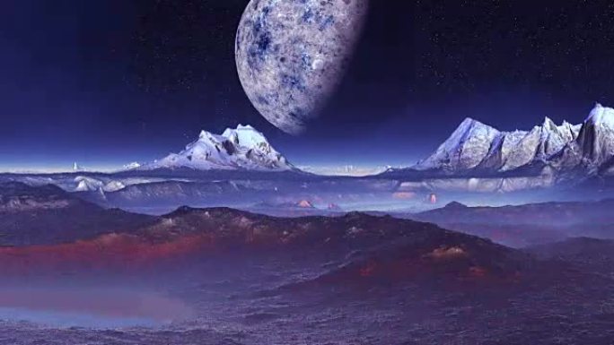 外星星球上的大月亮
