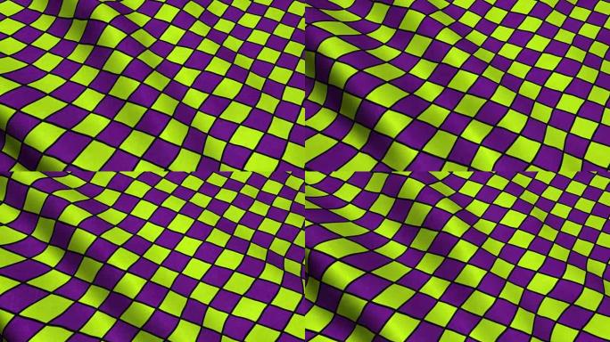 黄色紫色菱形图案织物布料材质纹理无缝线