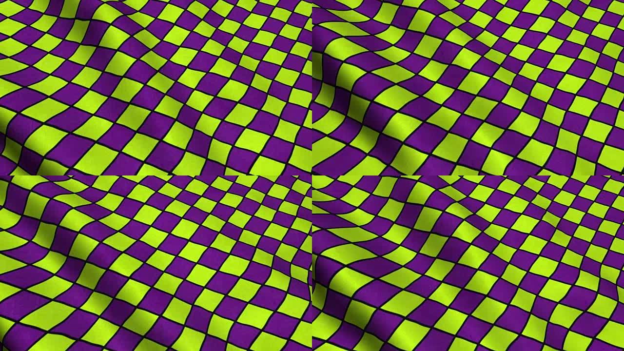 黄色紫色菱形图案织物布料材质纹理无缝线