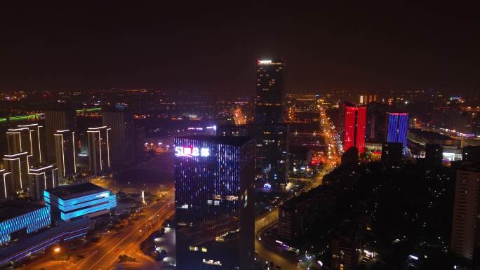 金华市 金华之光文化广场夜景 中国婺剧博