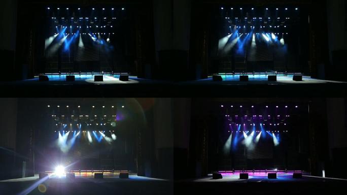 音乐会上的五彩聚光灯。