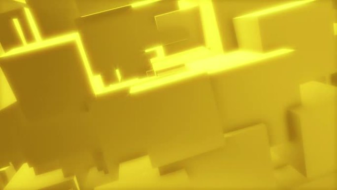 金色立方体1-迷人的几何3D视频背景循环