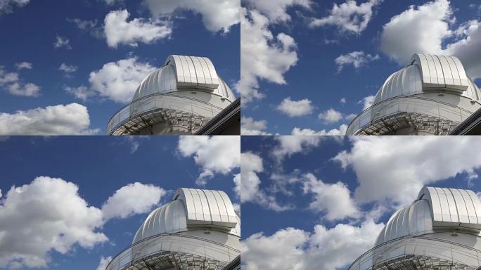 俄罗斯天空背景上的莫斯科天文馆