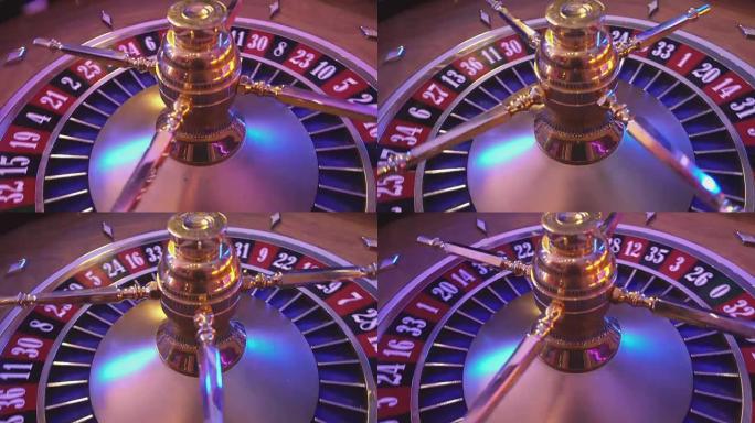 赌场中的轮盘赌轮-纺车