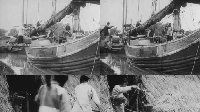 20世纪初大运河 运河沿岸 船只增加补给