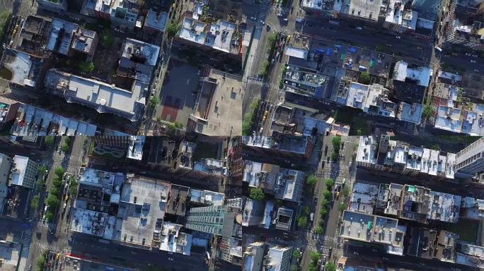 纽约市空中俯视在哈林上空