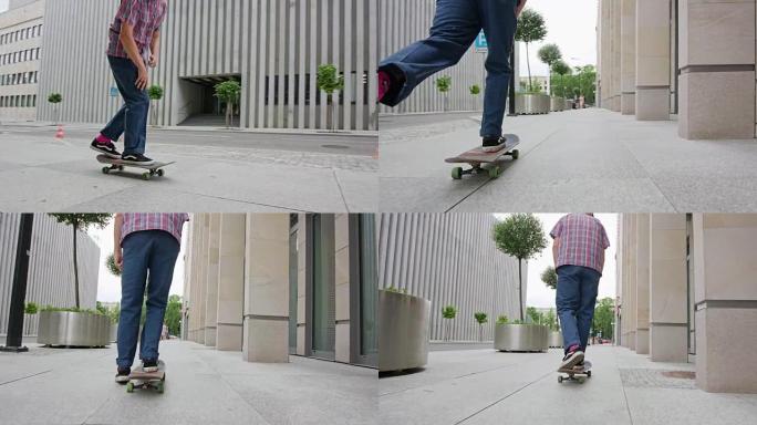 滑板上戴着帽子的Readhead潮人