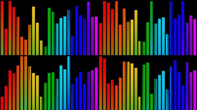 抽象柔和彩虹色移动垂直块背景新独特质量通用运动动态动画多彩欢乐舞蹈音乐视频素材