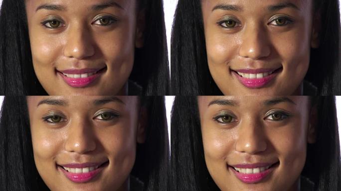 漂亮的人快乐的女孩女人多种族黑人非洲裔美国人美丽