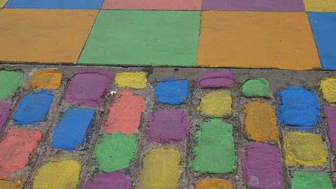 阿根廷布宜诺斯艾利斯拉博卡社区的彩色街道