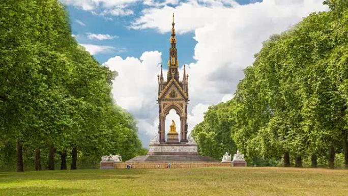海德公园阿尔伯特亲王纪念碑。伦敦