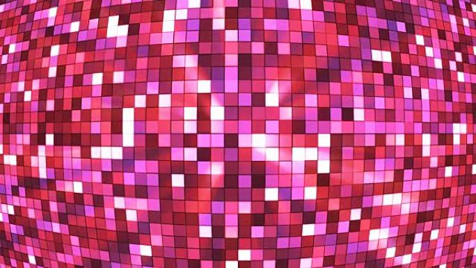 广播闪烁的高科技广场地球仪，粉红色，抽象
