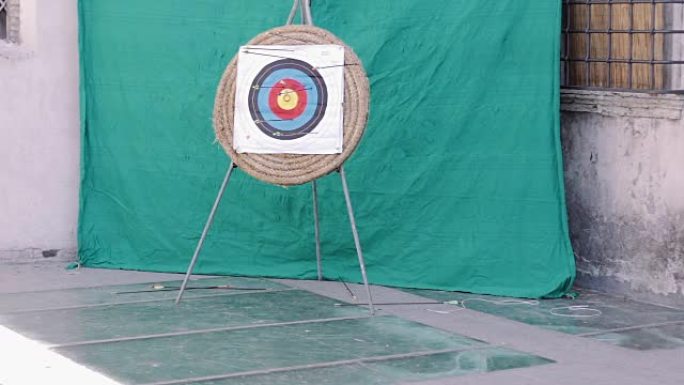 箭射中射箭目标:中心、射击、运动、瞄准