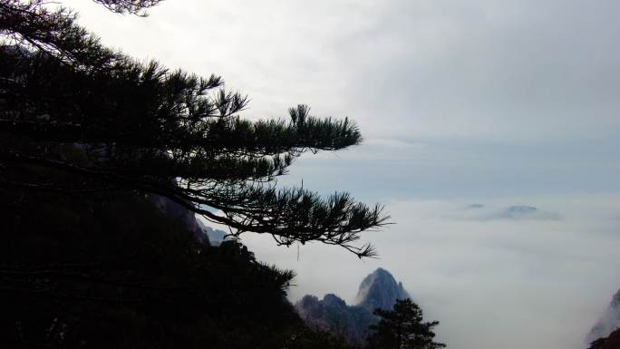黄山壮观云海延时风景视频素材