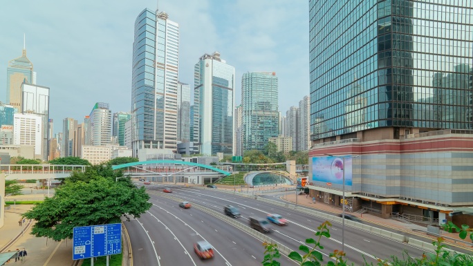 香港中环街景警务处大楼