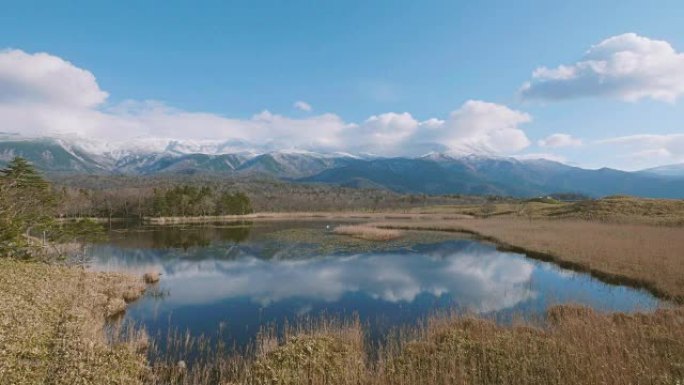 知床五湖，知床五湖，日本北海道知床国立公园内，以4k拍摄