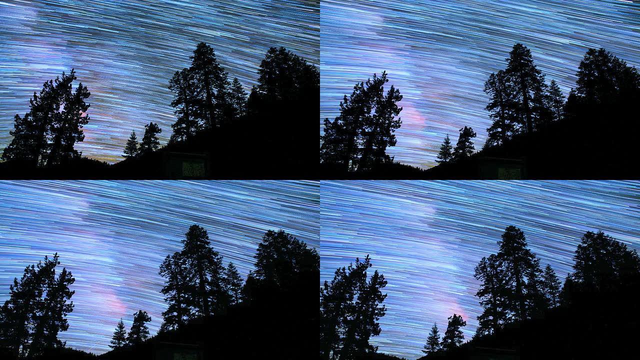 夜空之星穿越前景树的时间间隔。