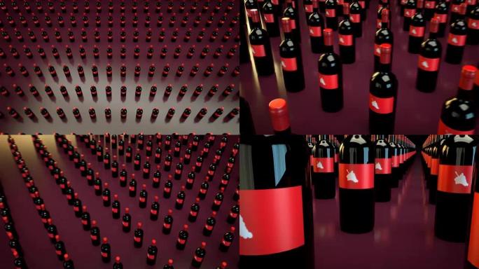 葡萄酒动画-3D运动设计