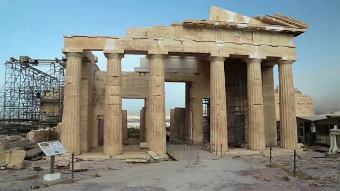 希腊雅典卫城的古董结构