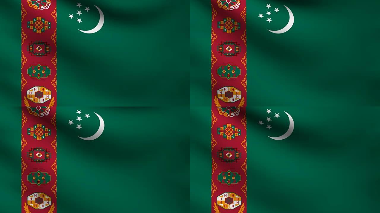 土库曼斯坦国旗。
