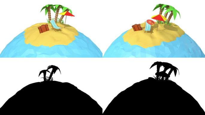 岛屿出现在海洋和海滩属性中。