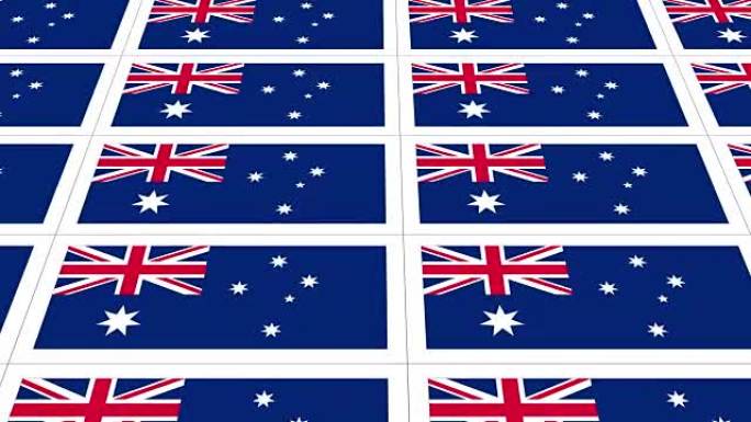 印有澳大利亚国旗的明信片