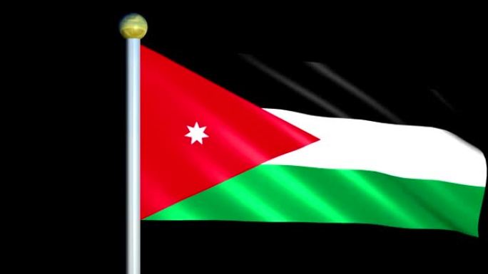约旦的大型循环动画旗帜