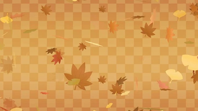 颗粒背景的日式秋叶