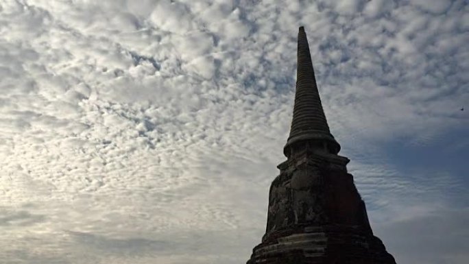 Steadicam镜头: 泰国大城府的Wat Pramahathat的佛像