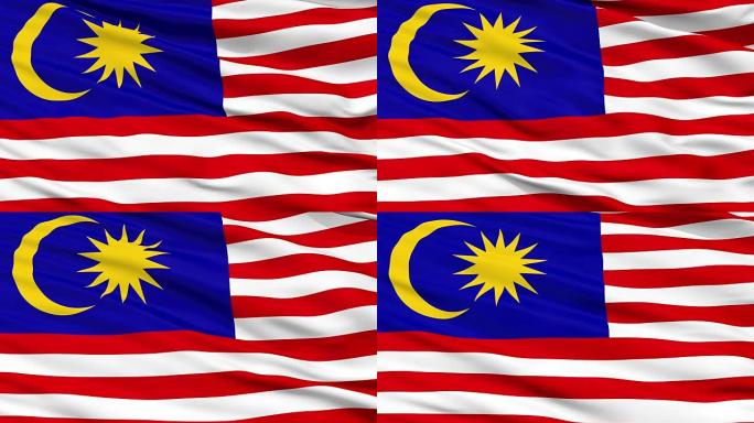近距离挥舞马来西亚国旗