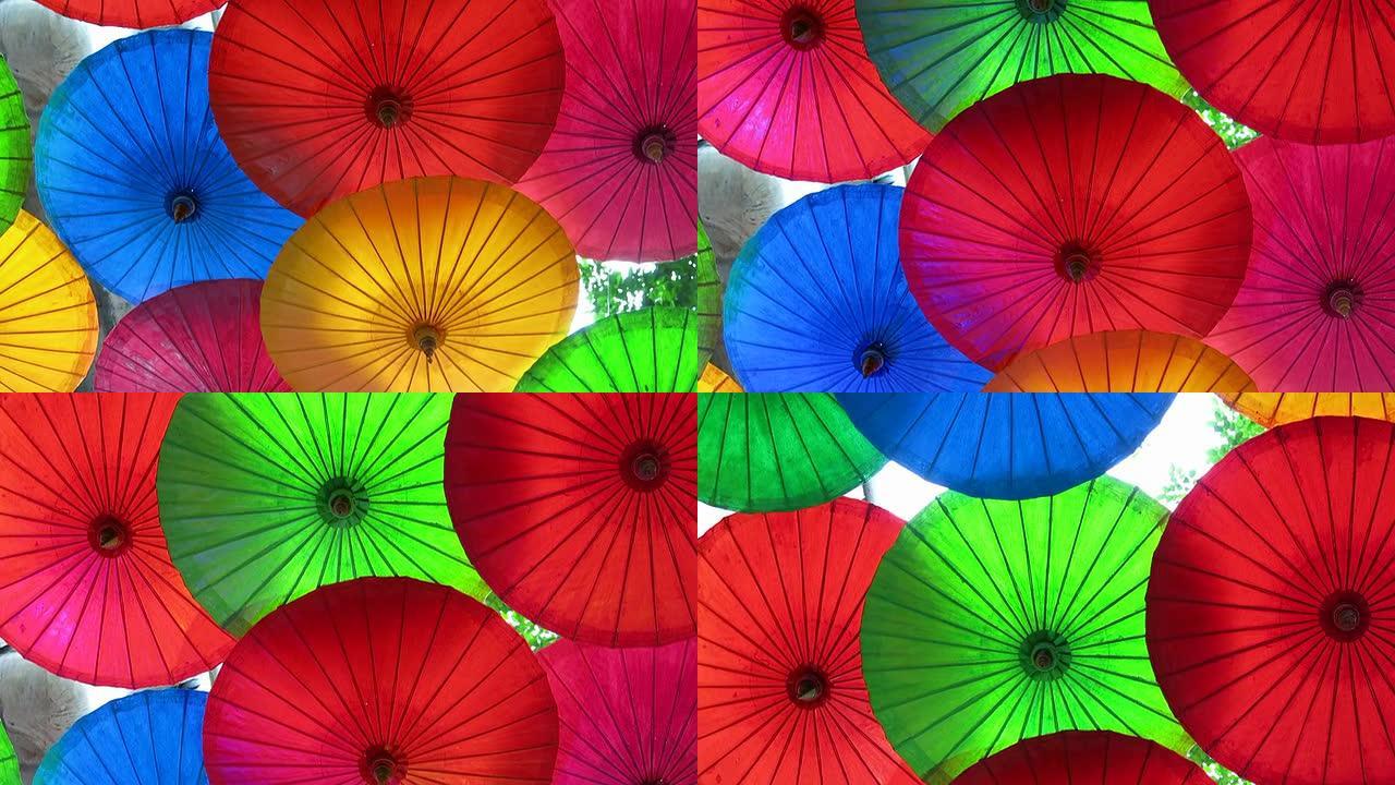 彩色泰国雨伞