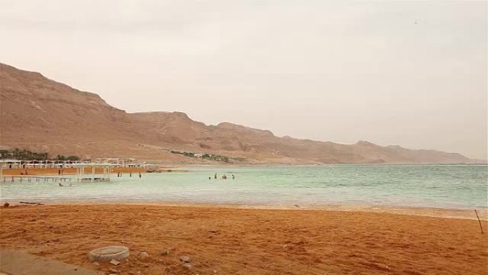 死海，以色列死海，盐矿的美丽全景