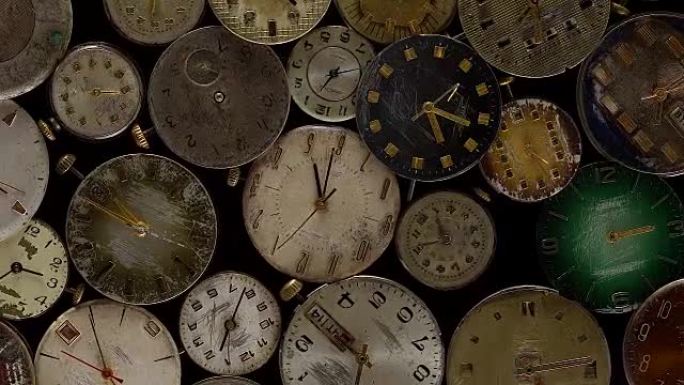 旧古董手表旋转。