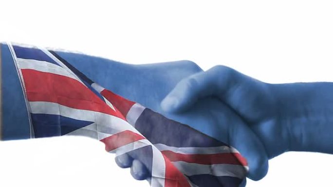 英国国旗与握手
