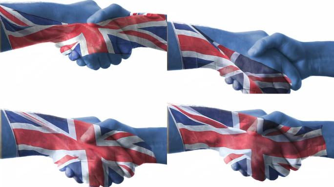 英国国旗与握手