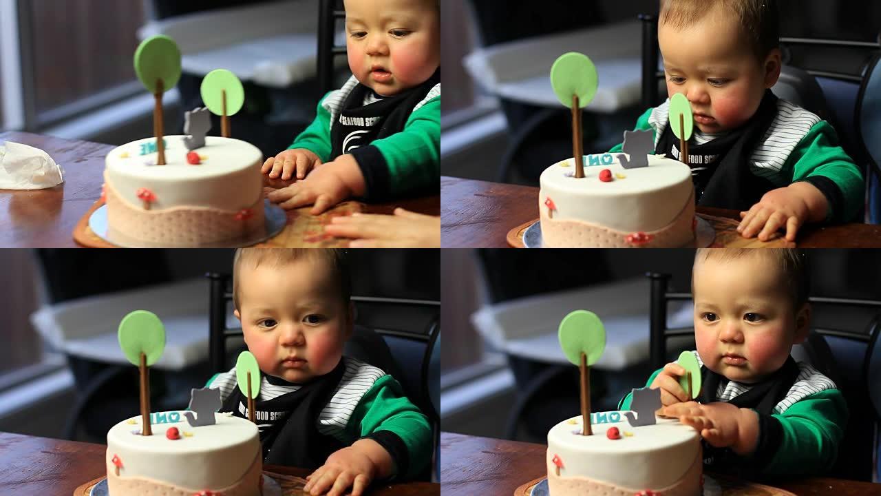 宝贝对生日蛋糕不感兴趣