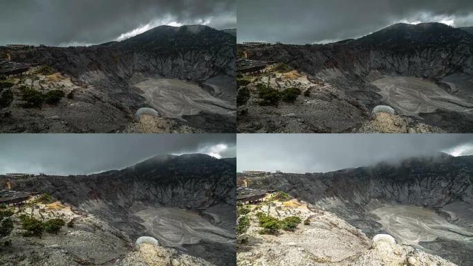 Tangkuban Parahu是30千米印度尼西亚万隆市以北的活火山。这个平流火山是1983年最后