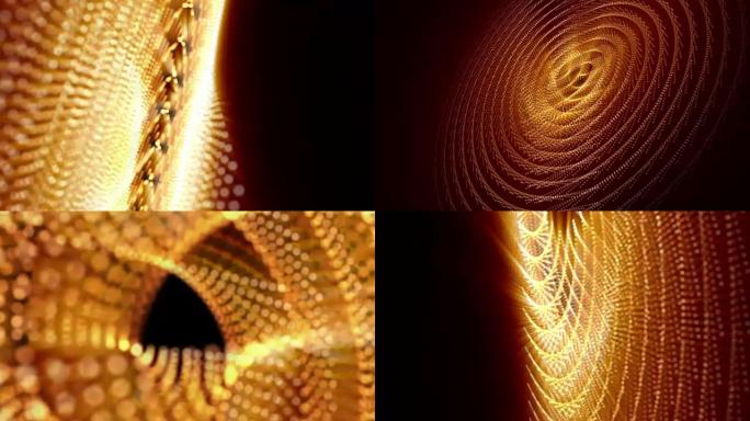 未来粒子条纹物体和运动中的光，循环高清