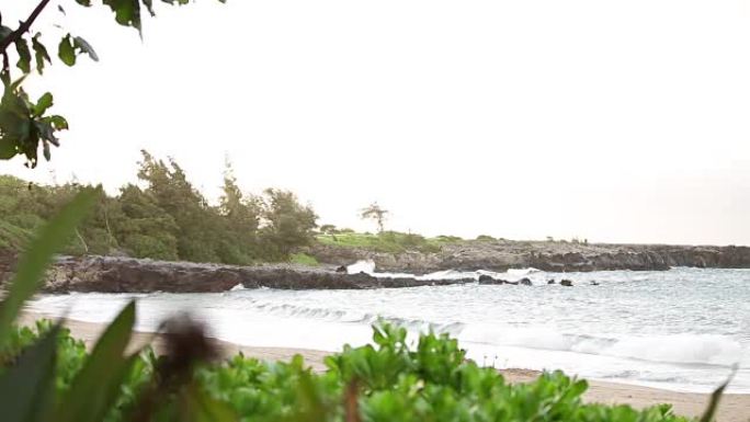 夏威夷茂宜岛海岸波浪