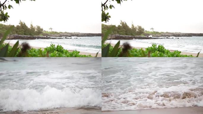 夏威夷茂宜岛海岸波浪